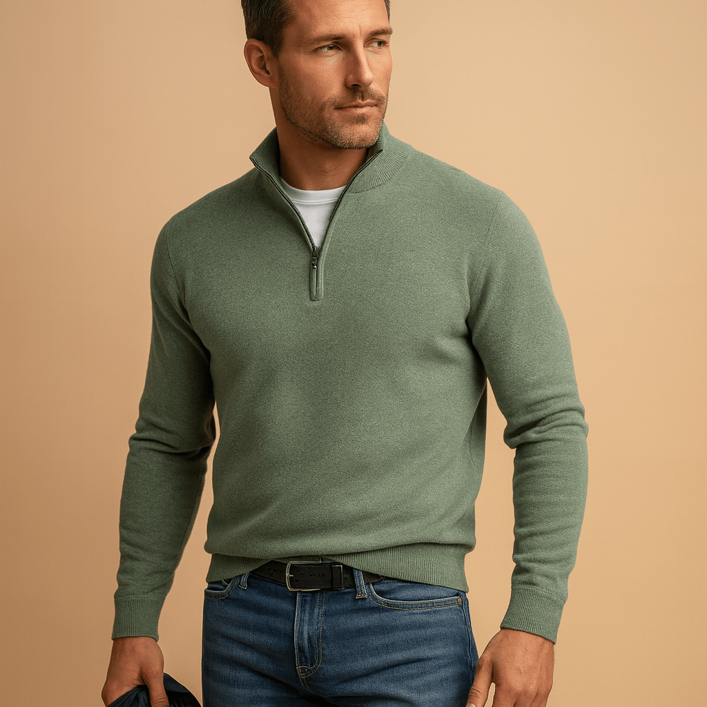 BRYNOUVELLE | PULL HOMME À DEMI-FERMETURE ÉCLAIR