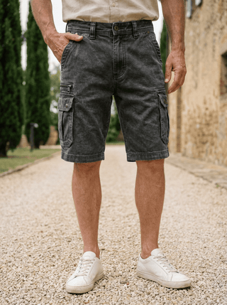 BRYNOUVELLE | SHORT CARGO EN JEAN POUR HOMMES