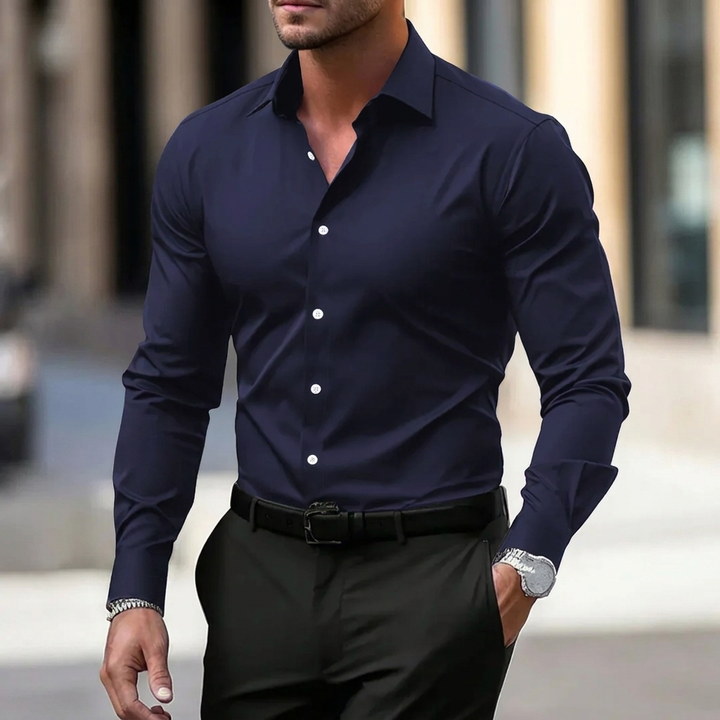 BRYNOUVELLE | Chemise en Velours à Col pour Hommes