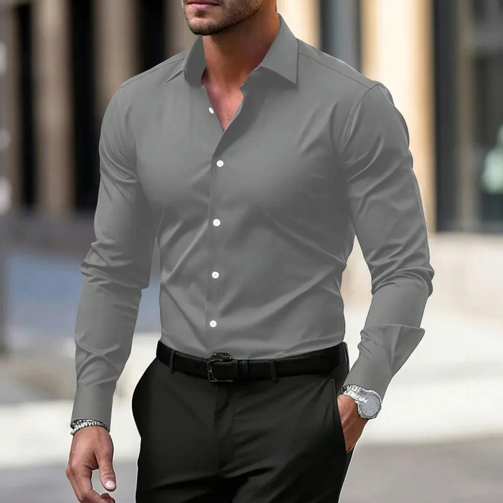 BRYNOUVELLE | Chemise en Velours à Col pour Hommes