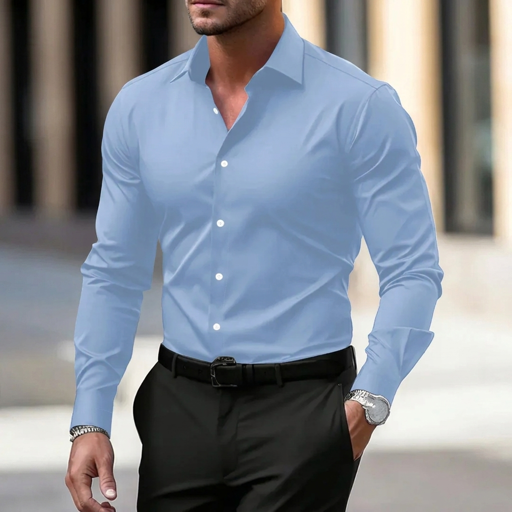 BRYNOUVELLE | Chemise en Velours à Col pour Hommes