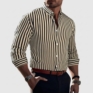 BRYNOUVELLE | Chemise Stretch Rayée pour Homme