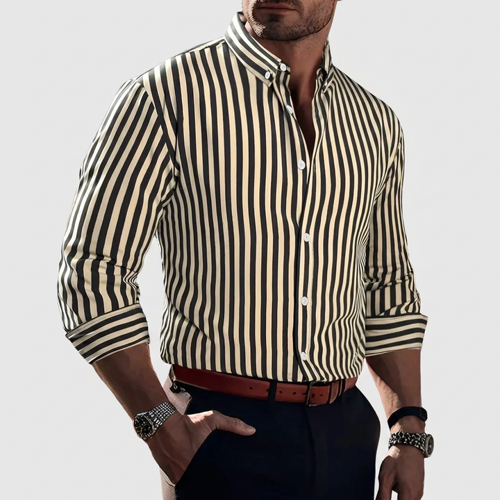 BRYNOUVELLE | Chemise Stretch Rayée pour Homme