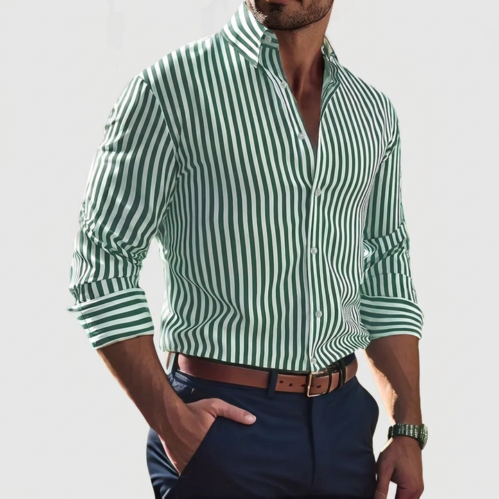 BRYNOUVELLE | Chemise Stretch Rayée pour Homme