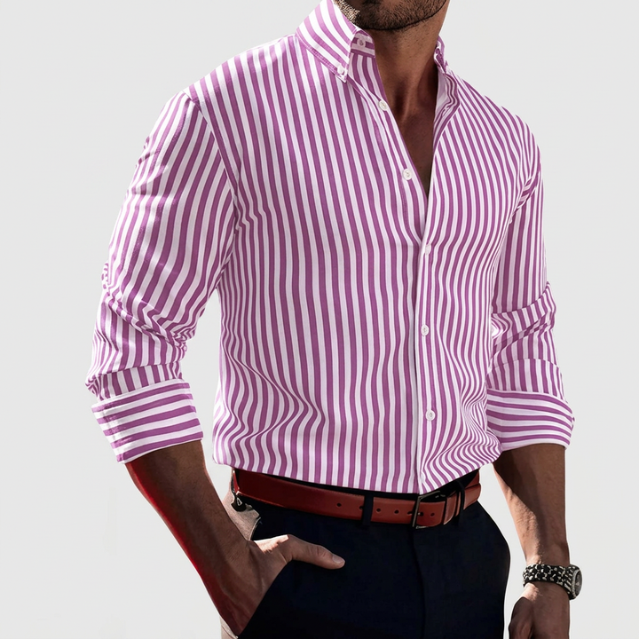 BRYNOUVELLE | Chemise Stretch Rayée pour Homme