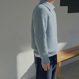 BRYNOUVELLE | Pull Azure à quart de zip