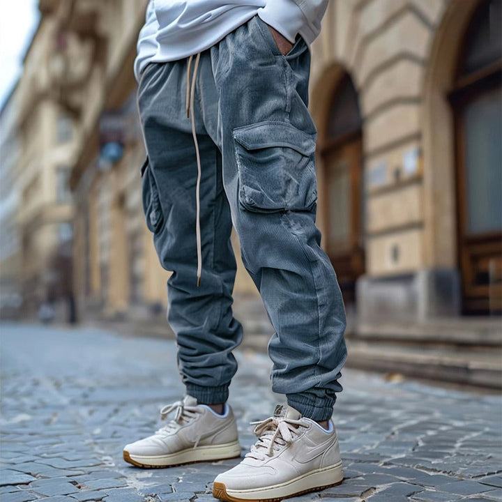 BRYNOUVELLE | PANTALON EN VELOURS CÔTELÉ À CORDON POUR HOMME