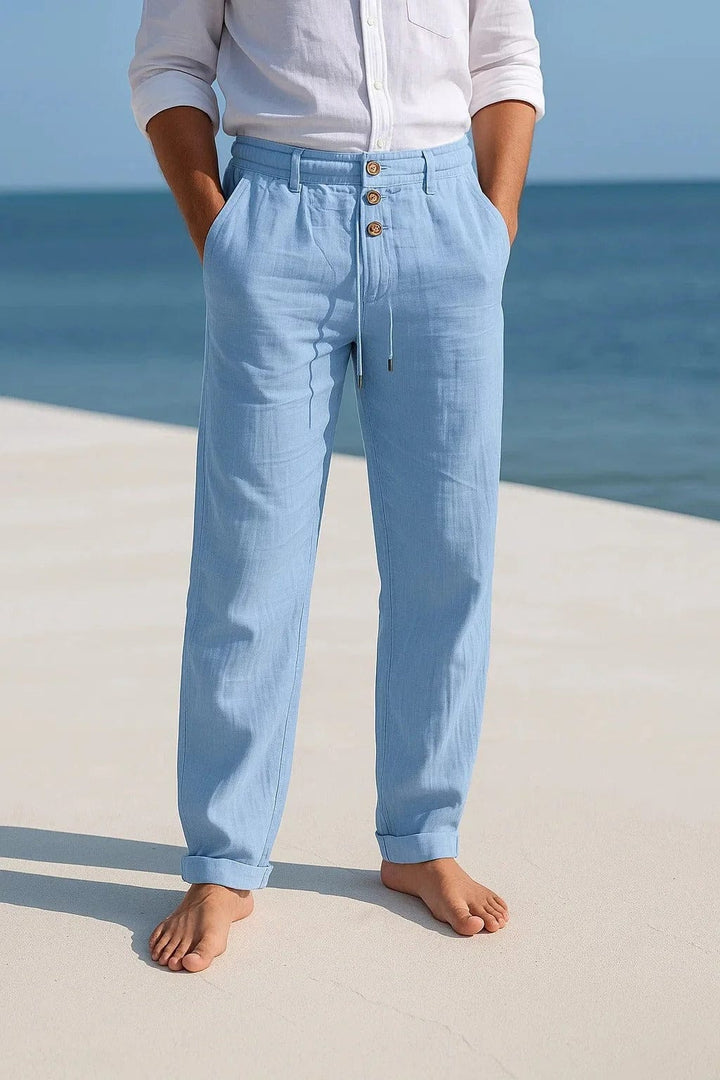 BRYNOUVELLE | PANTALON EN LIN MÉLANGÉ POUR HOMME