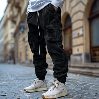 BRYNOUVELLE | PANTALON EN VELOURS CÔTELÉ À CORDON POUR HOMME