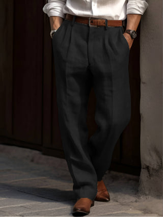 BRYNOUVELLE | PANTALON PLISSÉ EN LIN POUR HOMME