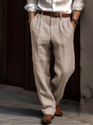 BRYNOUVELLE | PANTALON PLISSÉ EN LIN POUR HOMME