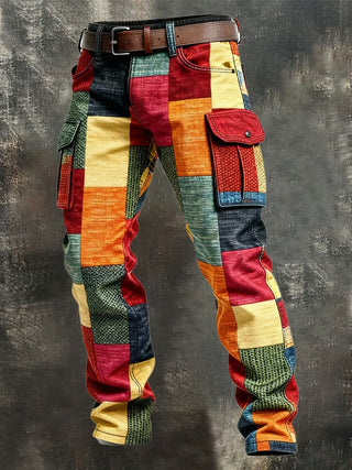 BRYNOUVELLE | PANTALON PATCHWORK DE CARGO POUR HOMMES