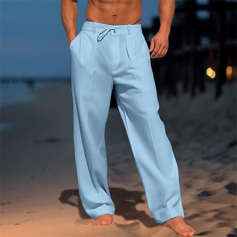 BRYNOUVELLE | PANTALON EN LIN UNI POUR HOMME