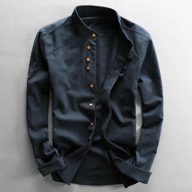 BRYNOUVELLE | Chemise Homme à Col Montant