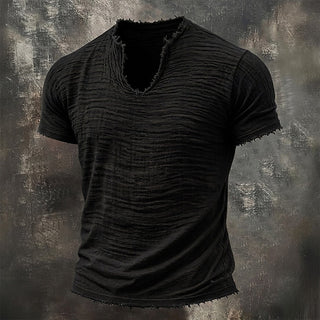 BRYNOUVELLE | T-Shirt Délavé à Col V pour Hommes