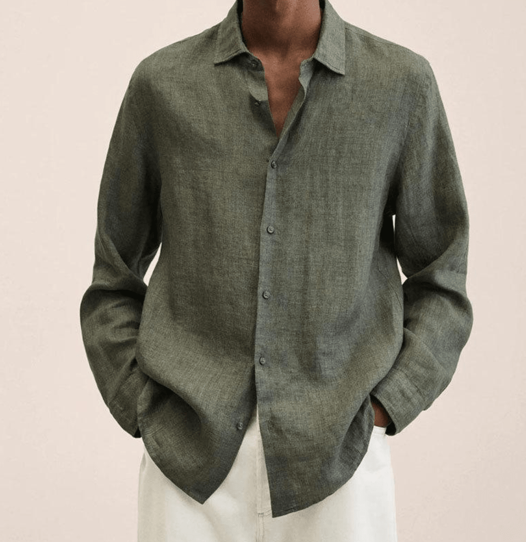 BRYNOUVELLE | Chemise en Coton et Lin pour Homme