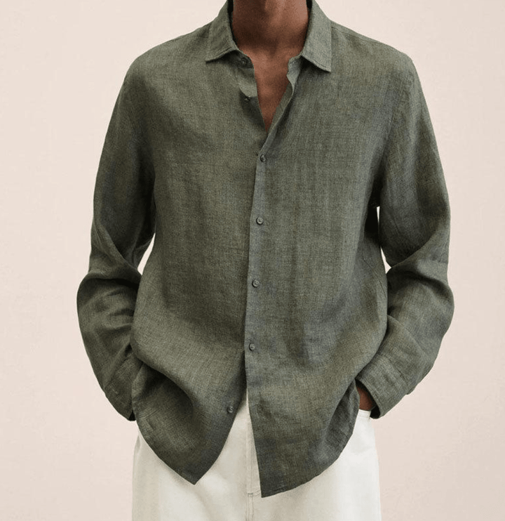 BRYNOUVELLE | Chemise en Coton et Lin pour Homme