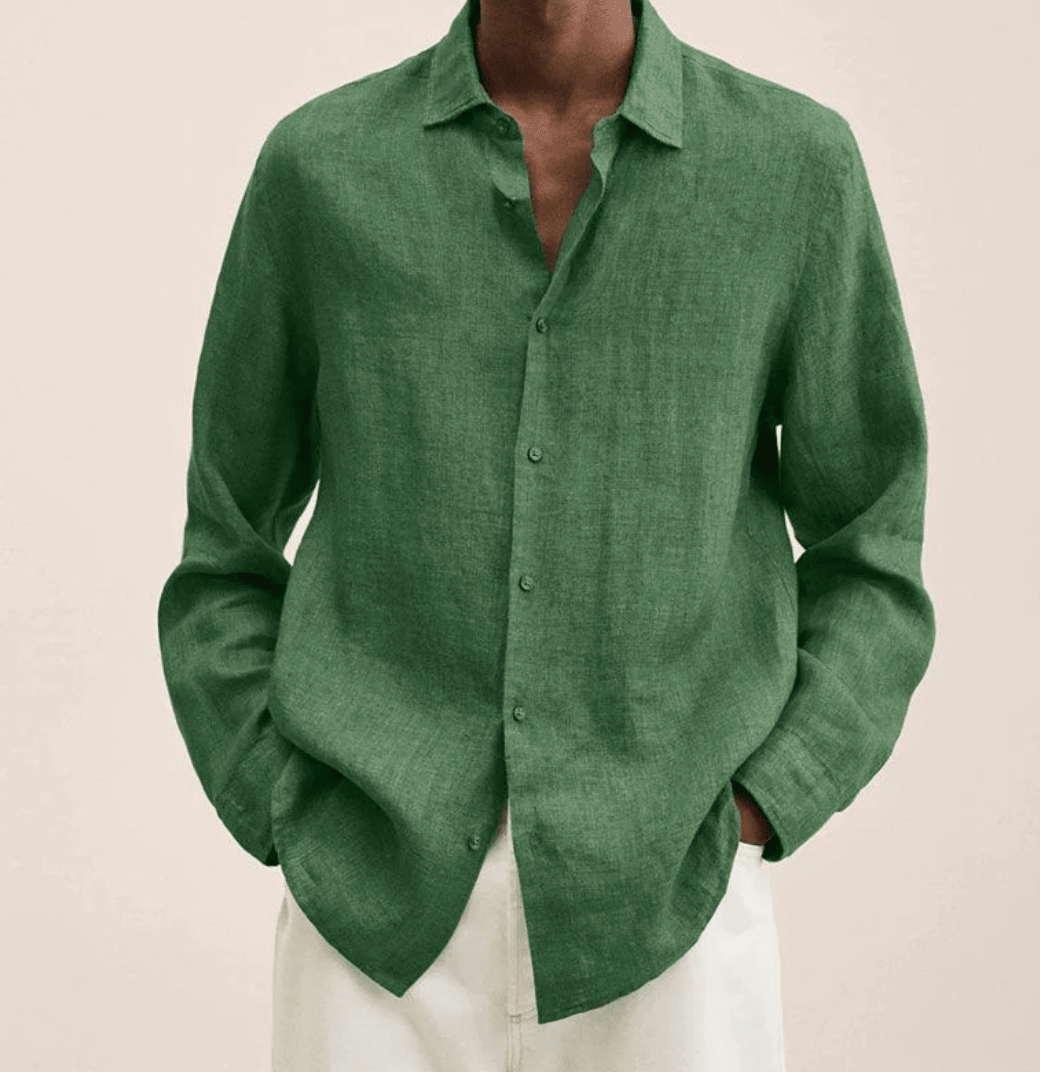 BRYNOUVELLE | Chemise en Coton et Lin pour Homme