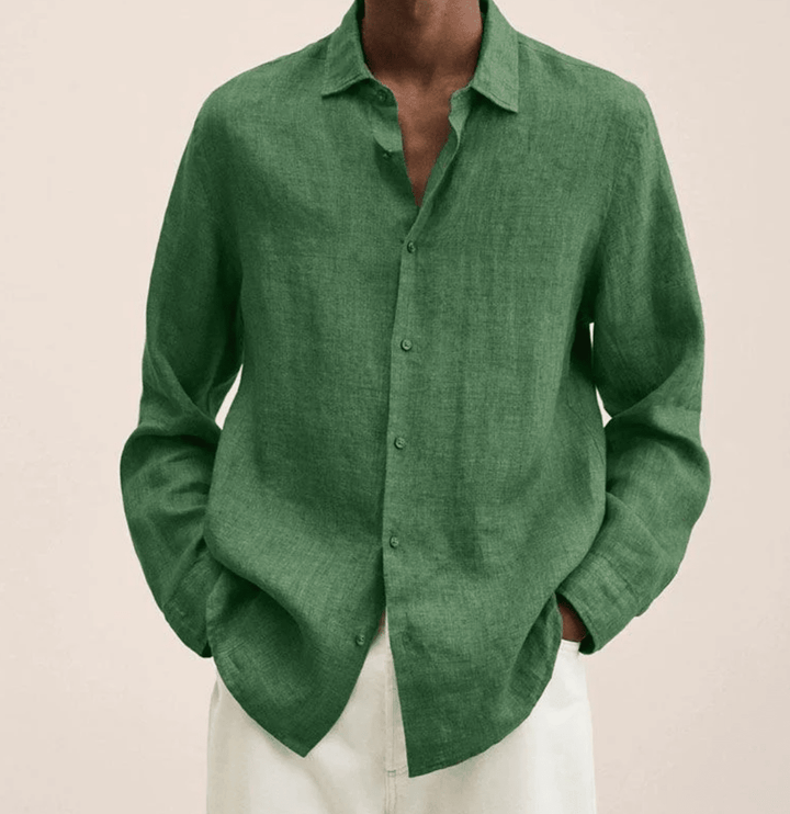 BRYNOUVELLE | Chemise en Coton et Lin pour Homme