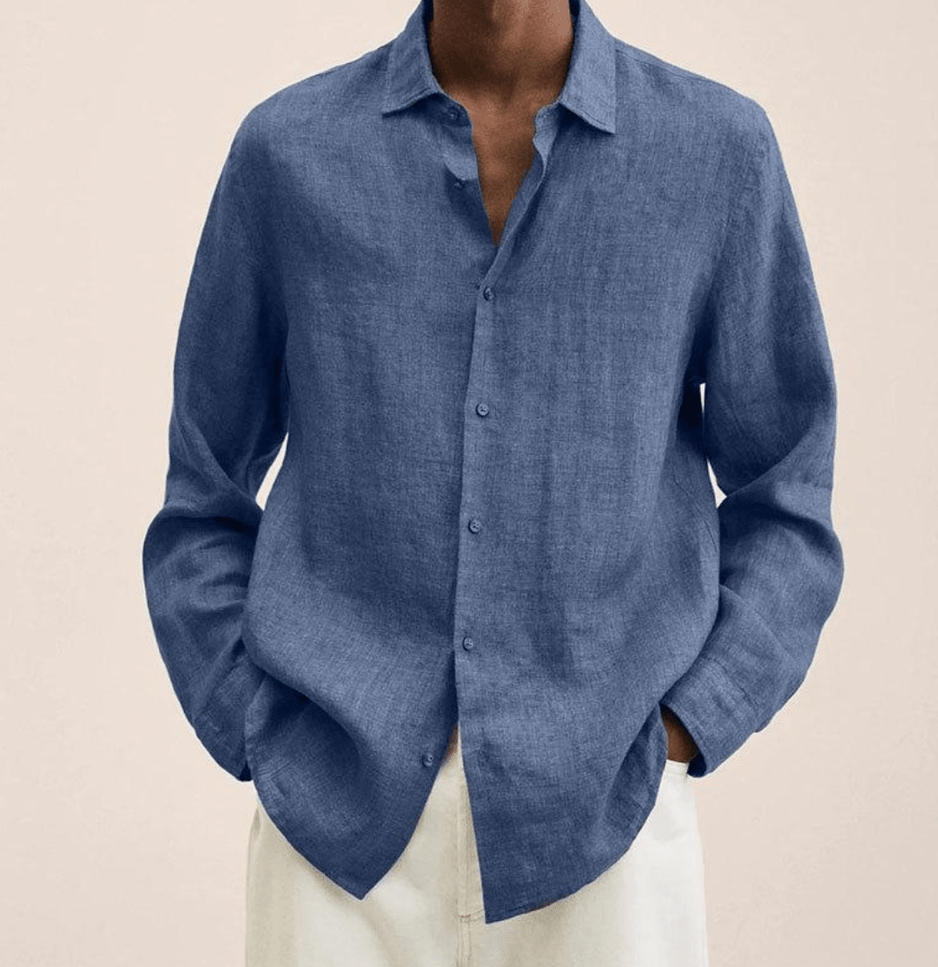 BRYNOUVELLE | Chemise en Coton et Lin pour Homme