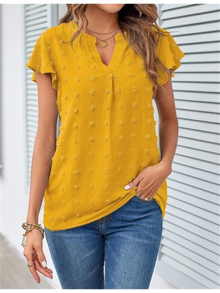 BRYNOUVELLE | Blouse Chic en Patchwork avec Volants Kari