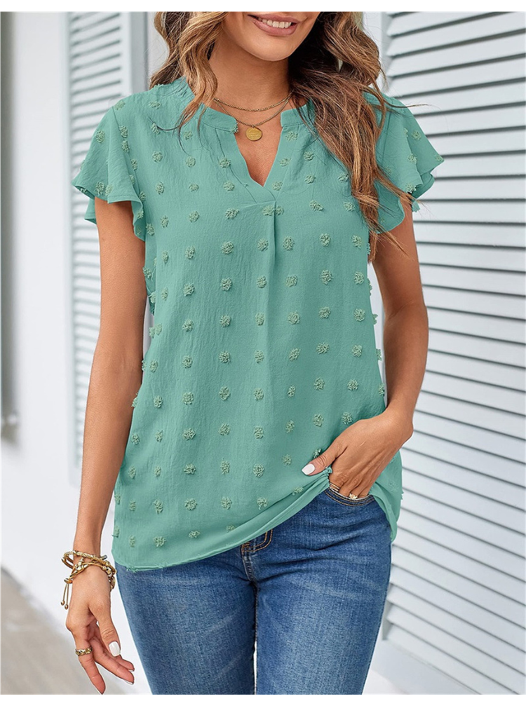 BRYNOUVELLE | Blouse Chic en Patchwork avec Volants Kari