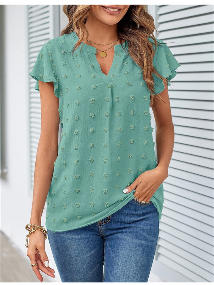 BRYNOUVELLE | Blouse Chic en Patchwork avec Volants Kari