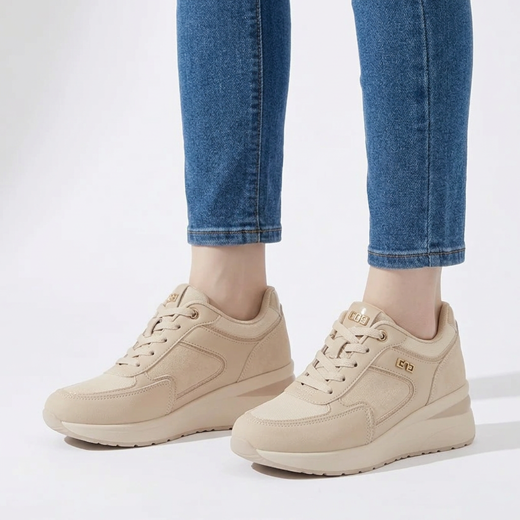 Rosa - Baskets confortables pour femmes avec talon compensé