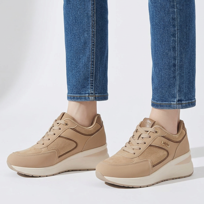 Rosa - Baskets confortables pour femmes avec talon compensé
