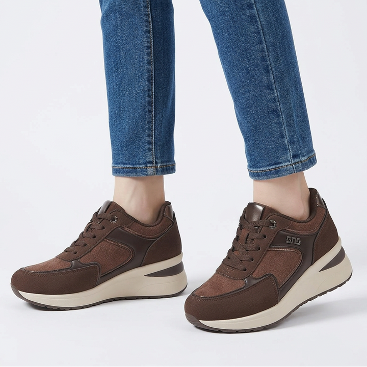 Rosa - Baskets confortables pour femmes avec talon compensé