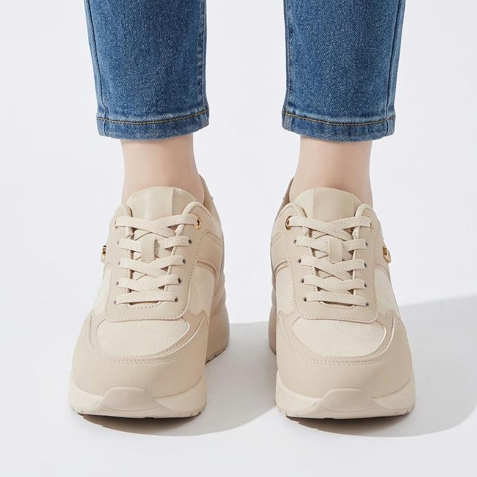 Rosa - Baskets confortables pour femmes avec talon compensé
