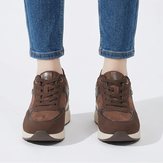 Rosa - Baskets confortables pour femmes avec talon compensé