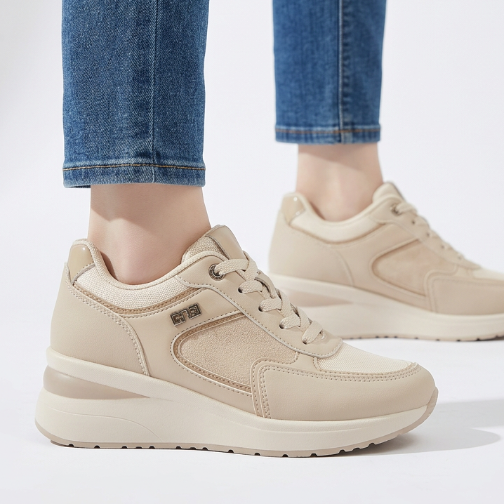 Rosa - Baskets confortables pour femmes avec talon compensé
