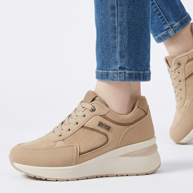 Rosa - Baskets confortables pour femmes avec talon compensé