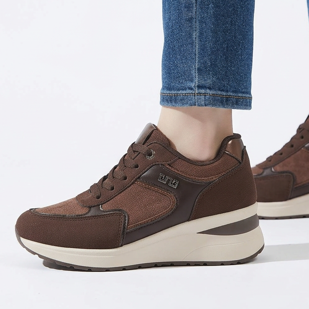 Rosa - Baskets confortables pour femmes avec talon compensé