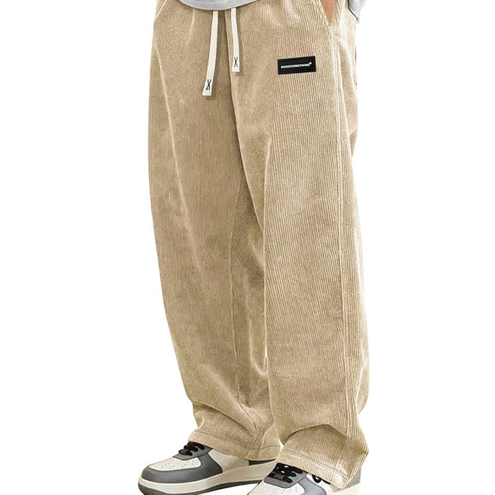 BRYNOUVELLE | PANTALONS EN CORDUROY À TAILLE ÉLASTIQUE POUR HOMMES
