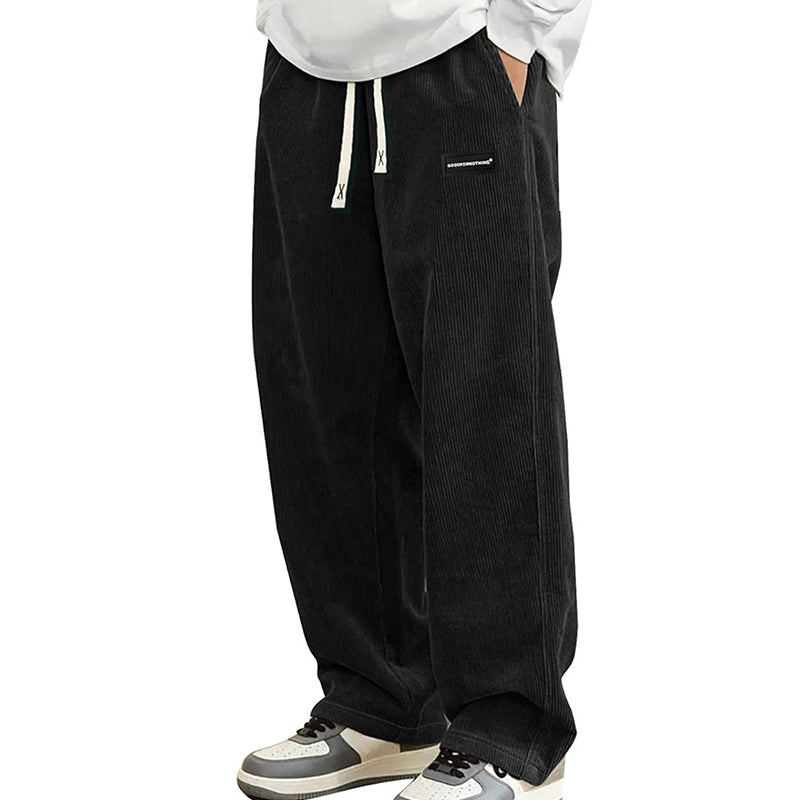 BRYNOUVELLE | PANTALONS EN CORDUROY À TAILLE ÉLASTIQUE POUR HOMMES