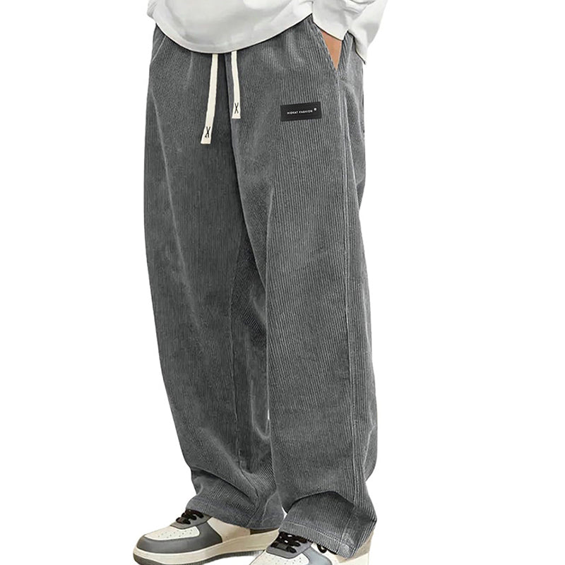 BRYNOUVELLE | PANTALONS EN CORDUROY À TAILLE ÉLASTIQUE POUR HOMMES