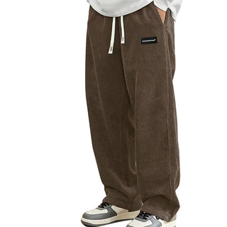 BRYNOUVELLE | PANTALONS EN CORDUROY À TAILLE ÉLASTIQUE POUR HOMMES