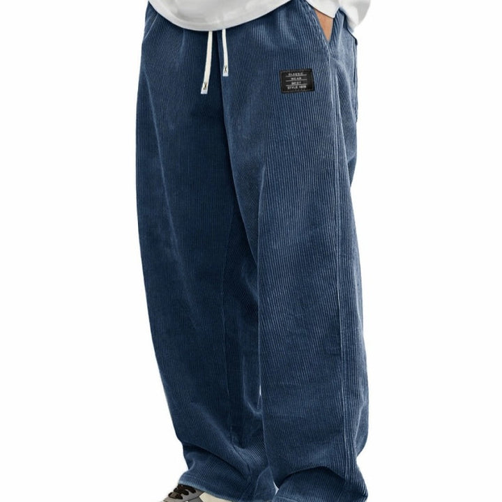 BRYNOUVELLE | PANTALONS EN CORDUROY À TAILLE ÉLASTIQUE POUR HOMMES