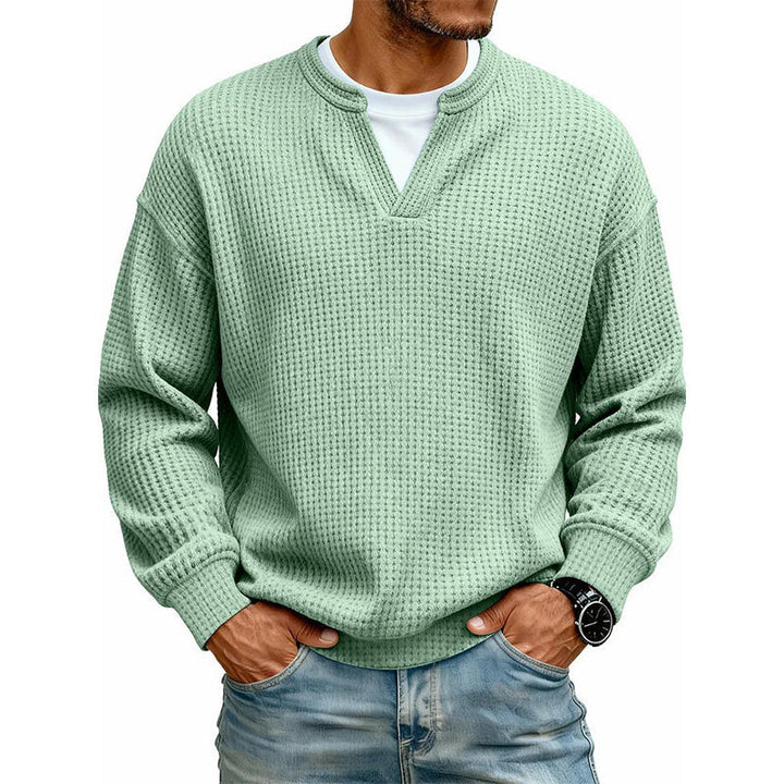 Pull en gaufre structuré pour hommes