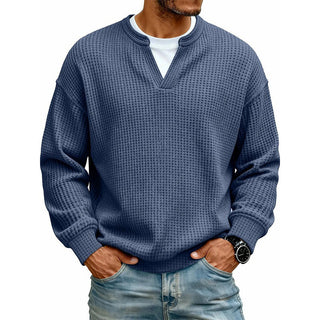 Pull en gaufre structuré pour hommes