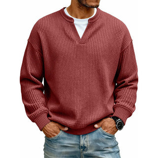 Pull en gaufre structuré pour hommes