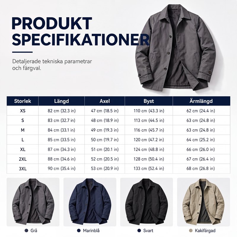 Trench-coat imperméable mi-long pour homme