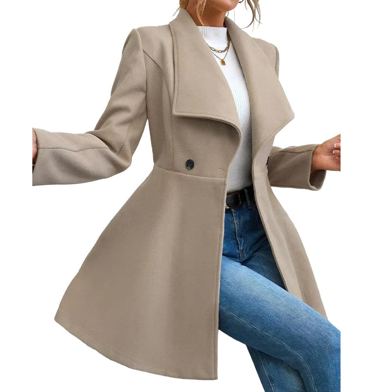 Manteau élégant mi-long pour femme – Silhouette sur mesure &amp; Style intemporel🧥