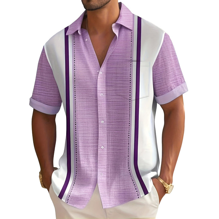 BRYNOUVELLE | Chemise Texturée à Rayures pour Homme