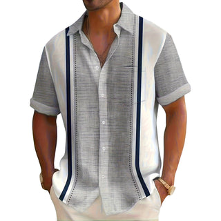 BRYNOUVELLE | Chemise Texturée à Rayures pour Homme