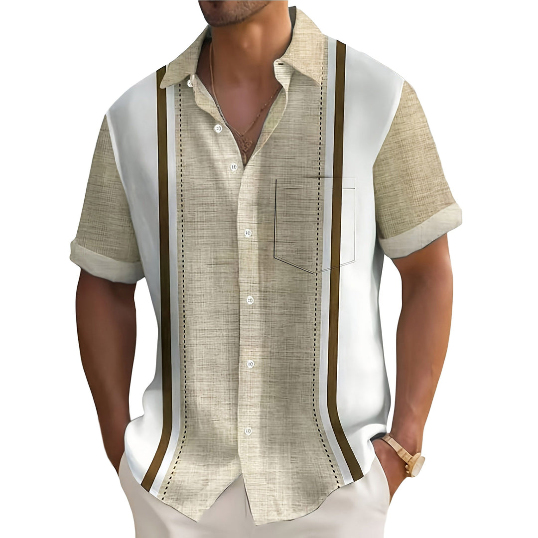 BRYNOUVELLE | Chemise Texturée à Rayures pour Homme