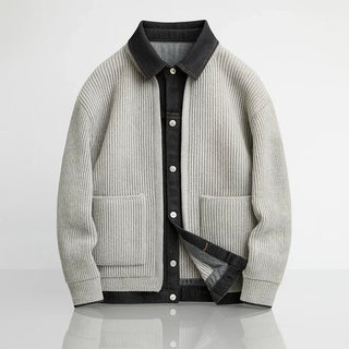 BRYNOUVELLE | Veste en Denim et Tricot pour Hommes