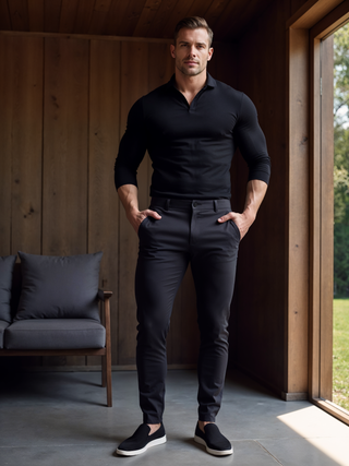 BRYNOUVELLE | PANTALONS STRETCH POUR HOMMES